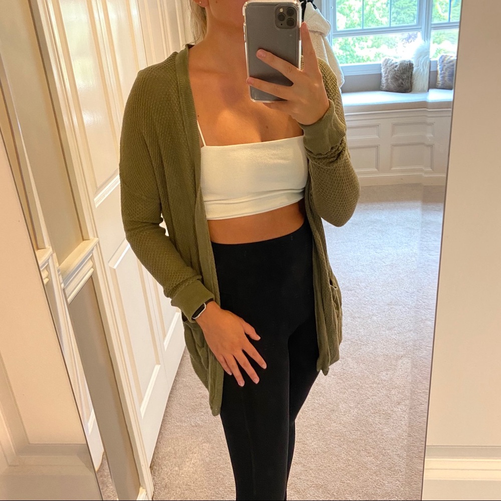 American Eagle Olive Green Cardigan